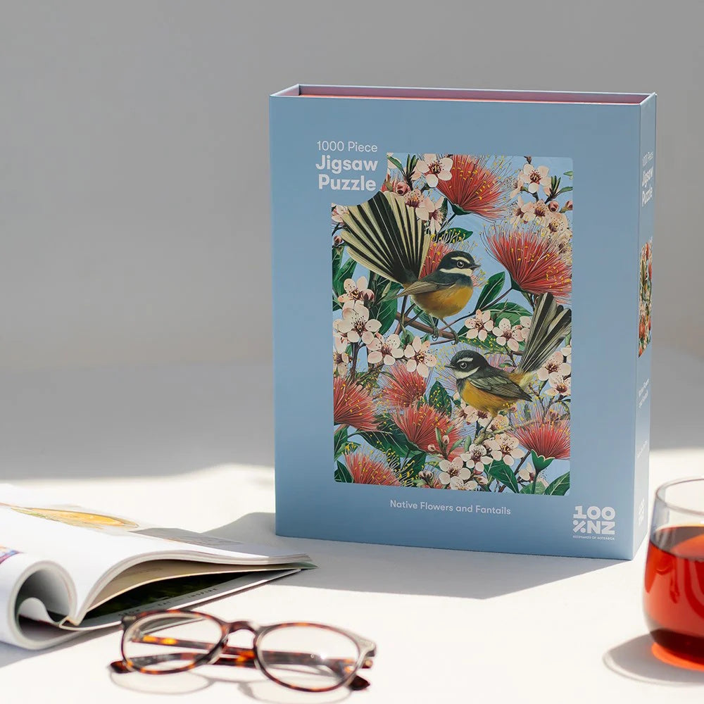 Native Flowers & Fantails 1000 Piece Jigsaw Puzzle