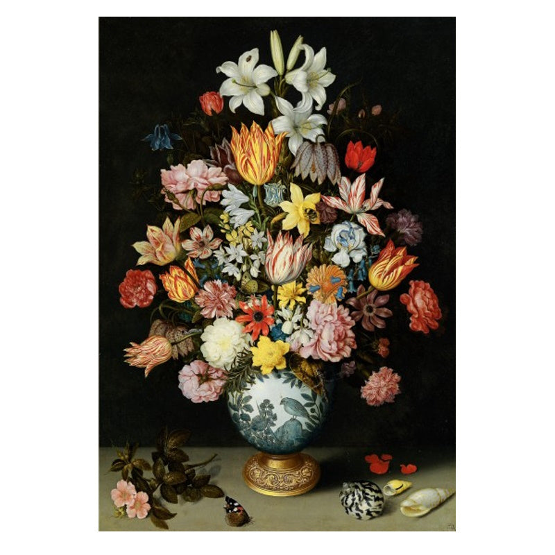 Bosschaert the Elder A Still Life of Flowers 1000 Piece Puzzle