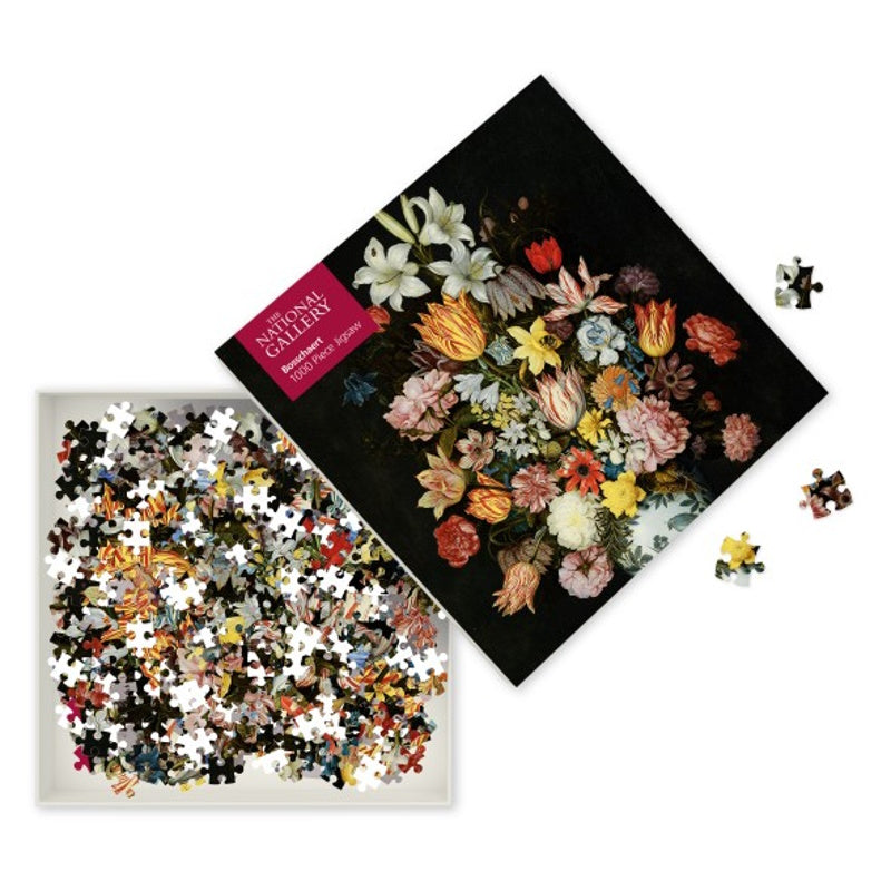Bosschaert the Elder A Still Life of Flowers 1000 Piece Puzzle