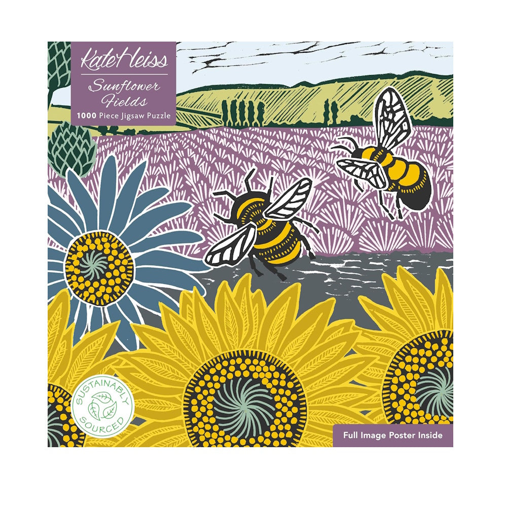 Kate Heiss: Sunflower Fields 1000 Piece Puzzle