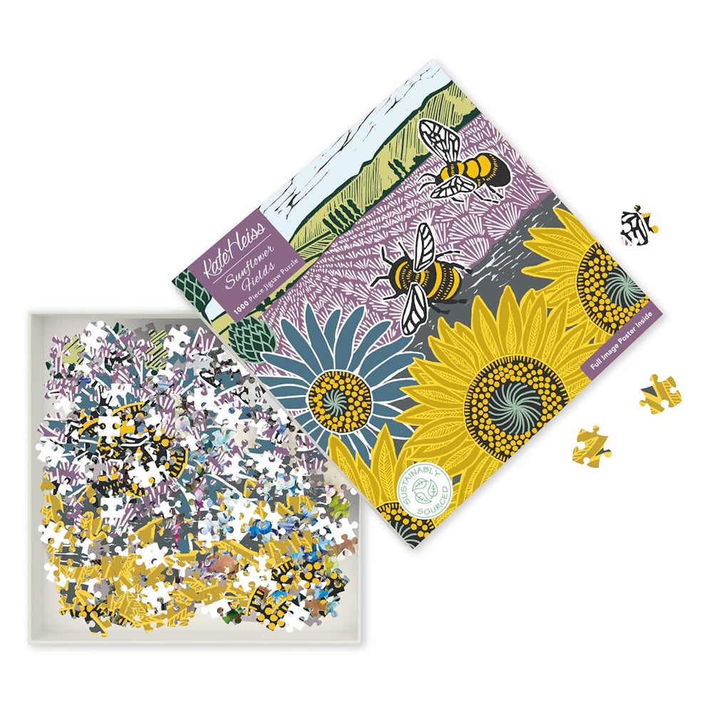 Kate Heiss: Sunflower Fields 1000 Piece Puzzle