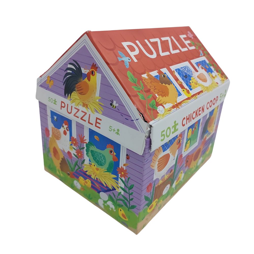 Crocodile Creek 50 Piece House Puzzle - Chicken Coop (Damaged Box)