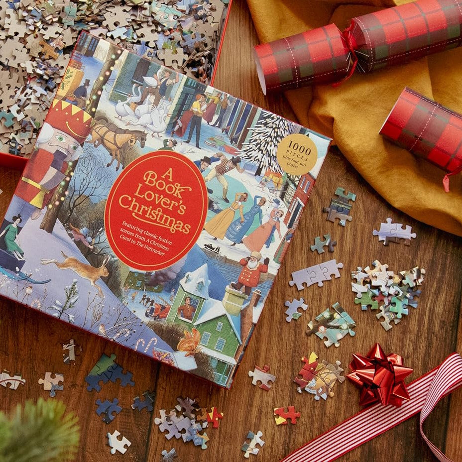 A Book Lover's Christmas 1000 Piece Puzzle