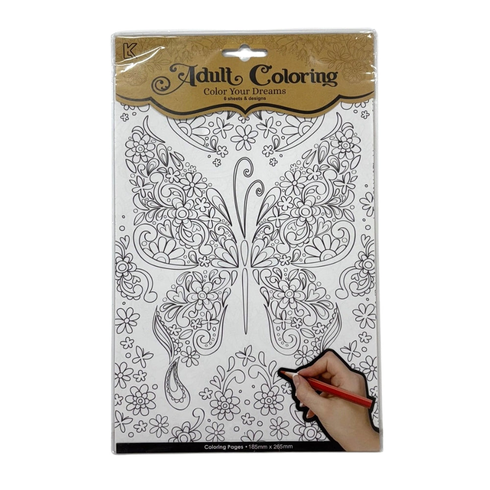 Adult Colouring Sheets - Butterflies