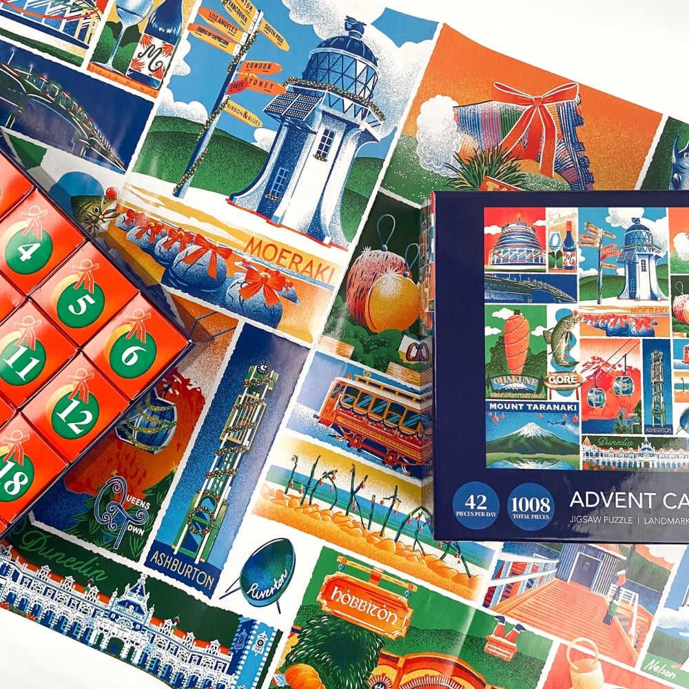 Advent Calendar Puzzle - Landmarks Lit for Christmas