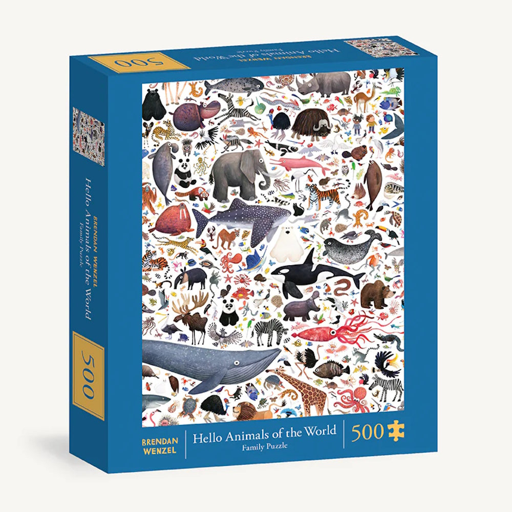 Hello Animals of the World 500 Piece Family Puzzle