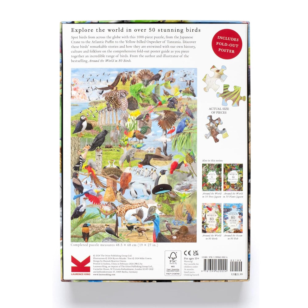 Around the World in 50 Birds 1000 Piece Puzzle
