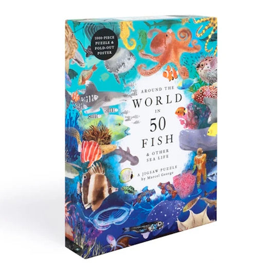 Around the World in 50 Fish 1000 Piece Puzzle