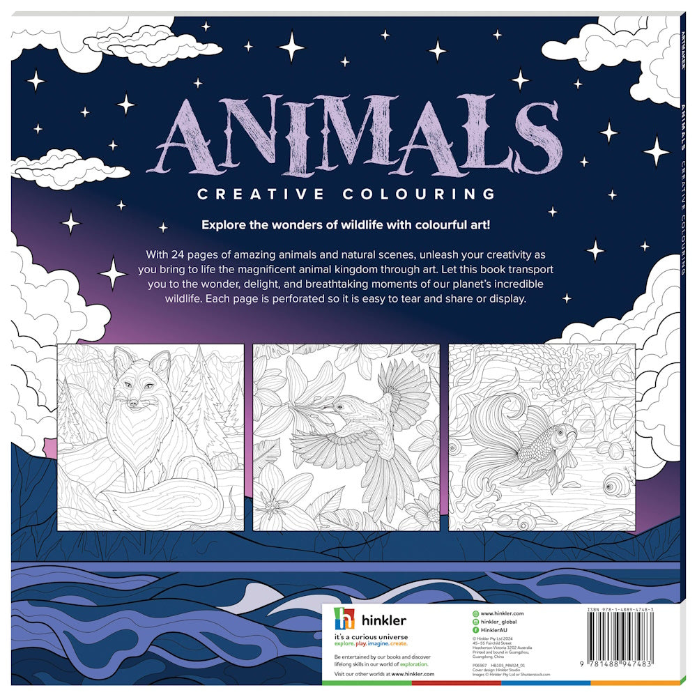 Art Maker Creative Colouring Book - Amazing Animals