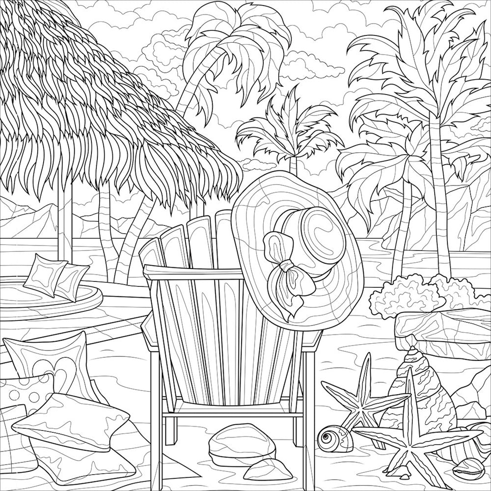 Art Maker Creative Colouring Book - Just Beachy