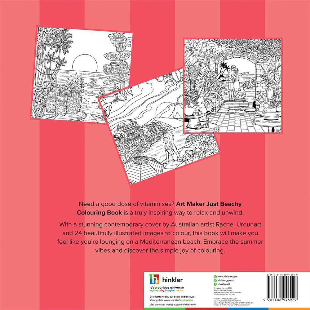 Art Maker Creative Colouring Book - Just Beachy