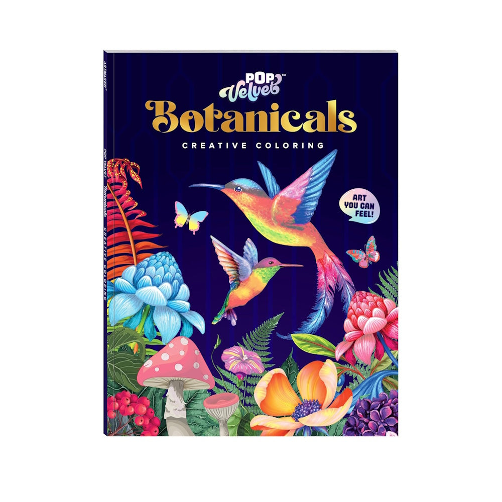 Art Maker Pop Velvet Colouring Book - Botanicals