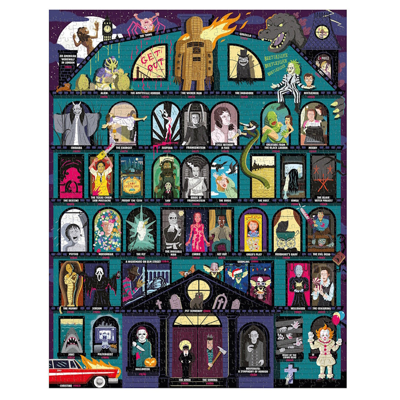 50 Must-Watch Scary Movies Bucket List 1000 Piece Puzzle