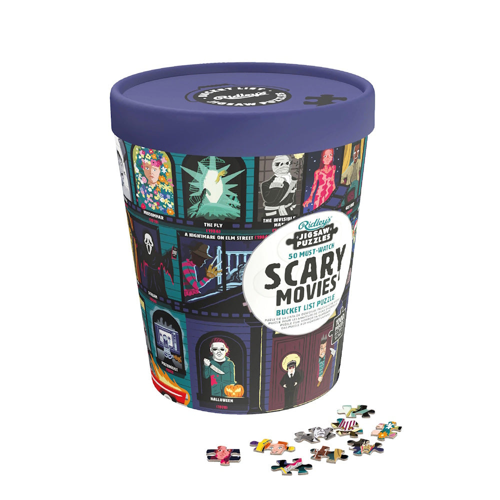 50 Must-Watch Scary Movies Bucket List 1000 Piece Puzzle