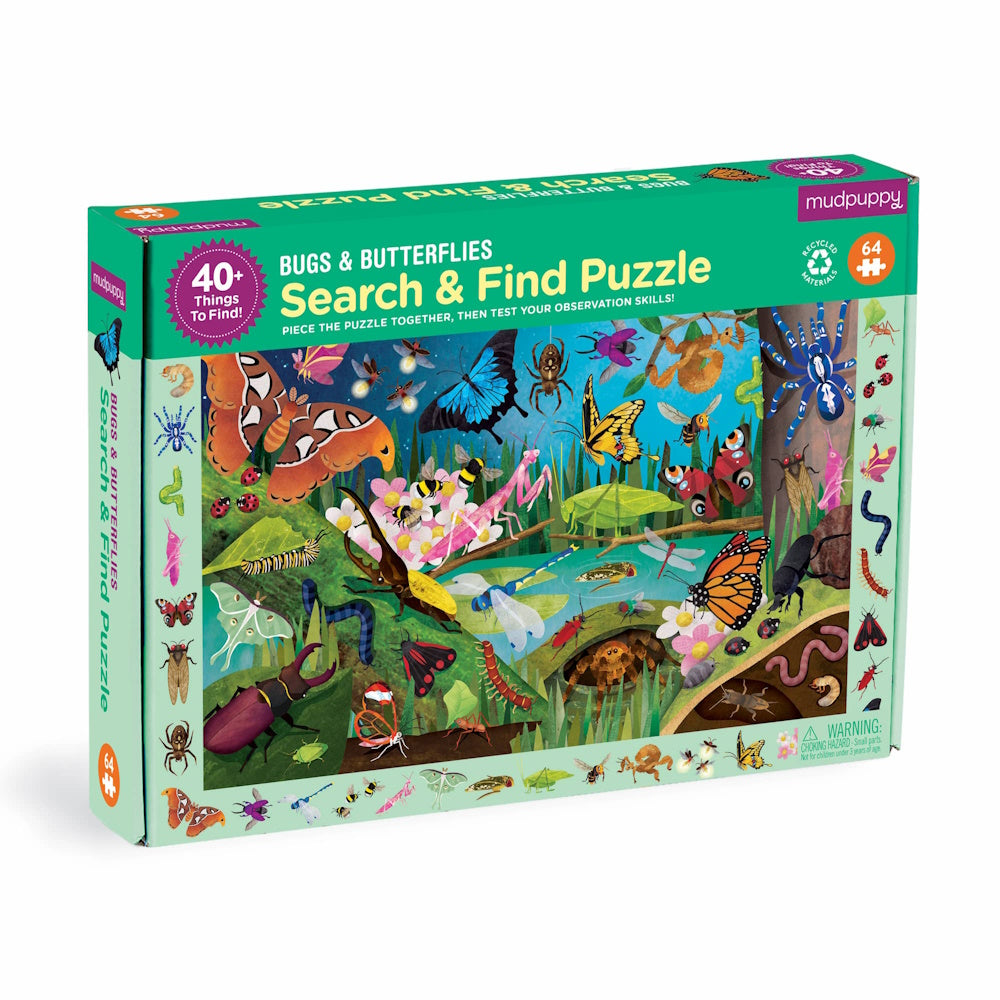 Bugs & Butterflies 64 Piece Search and Find Puzzle