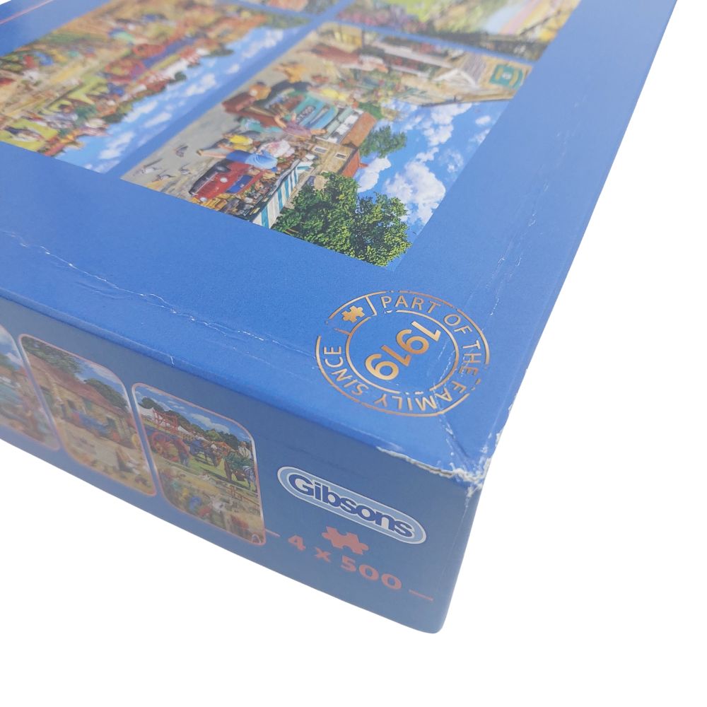Gibsons 4 x 500 Piece Jigsaw Puzzles - Call the Vet (Damaged Box)