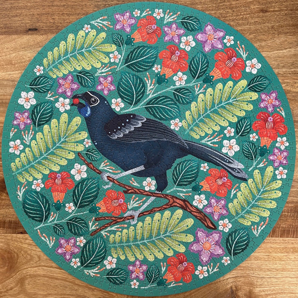 Catherine Marion Kokako 1000 Piece Round Jigsaw Puzzle