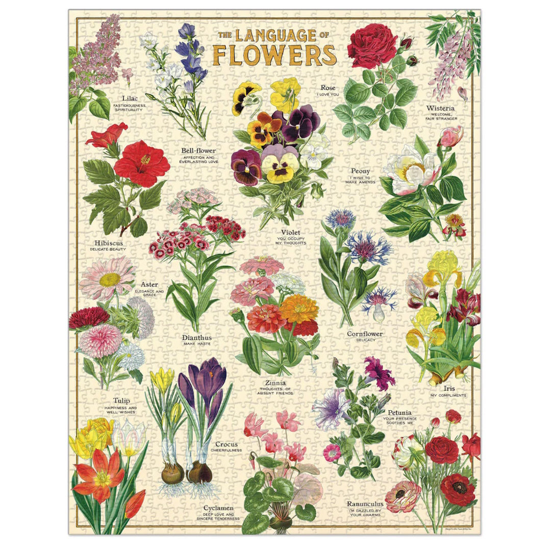 Cavallini 1000 Piece Jigsaw Puzzle - Language of Flowers