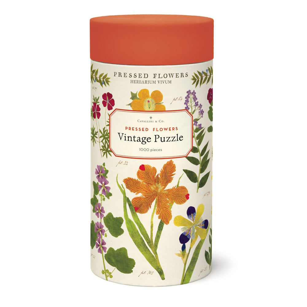 Cavallini 1000 Piece Jigsaw Puzzle - Pressed Flowers