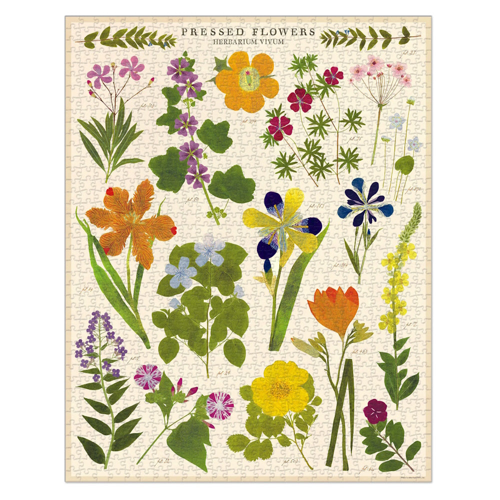 Cavallini 1000 Piece Jigsaw Puzzle - Pressed Flowers
