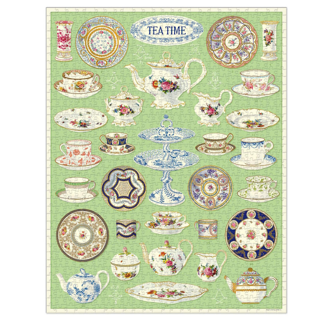 Cavallini 1000 Piece Jigsaw Puzzle - Tea Time