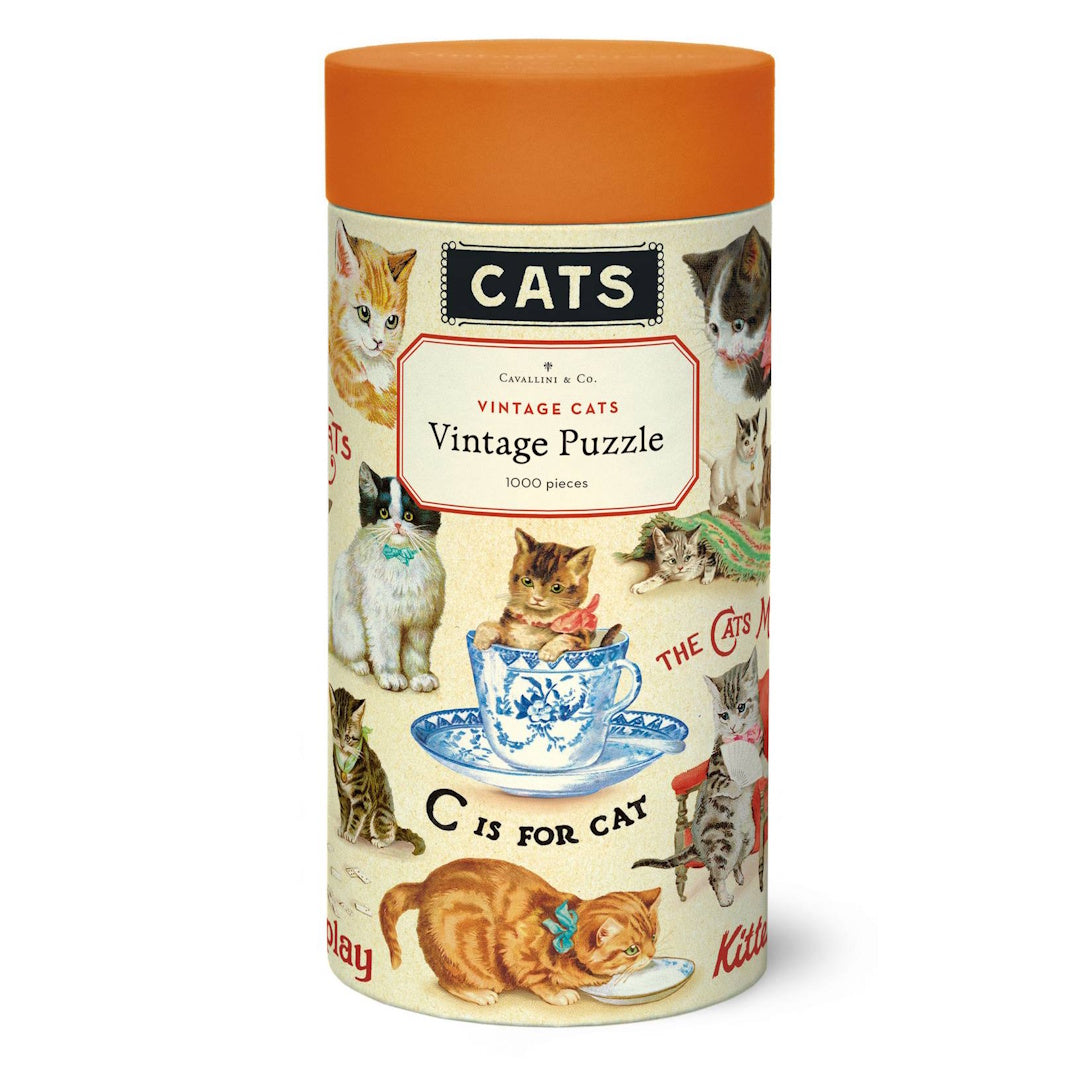 Cavallini 1000 Piece Jigsaw Puzzle - Vintage Cats