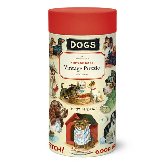 Cavallini 1000 Piece Jigsaw Puzzle - Vintage Dogs