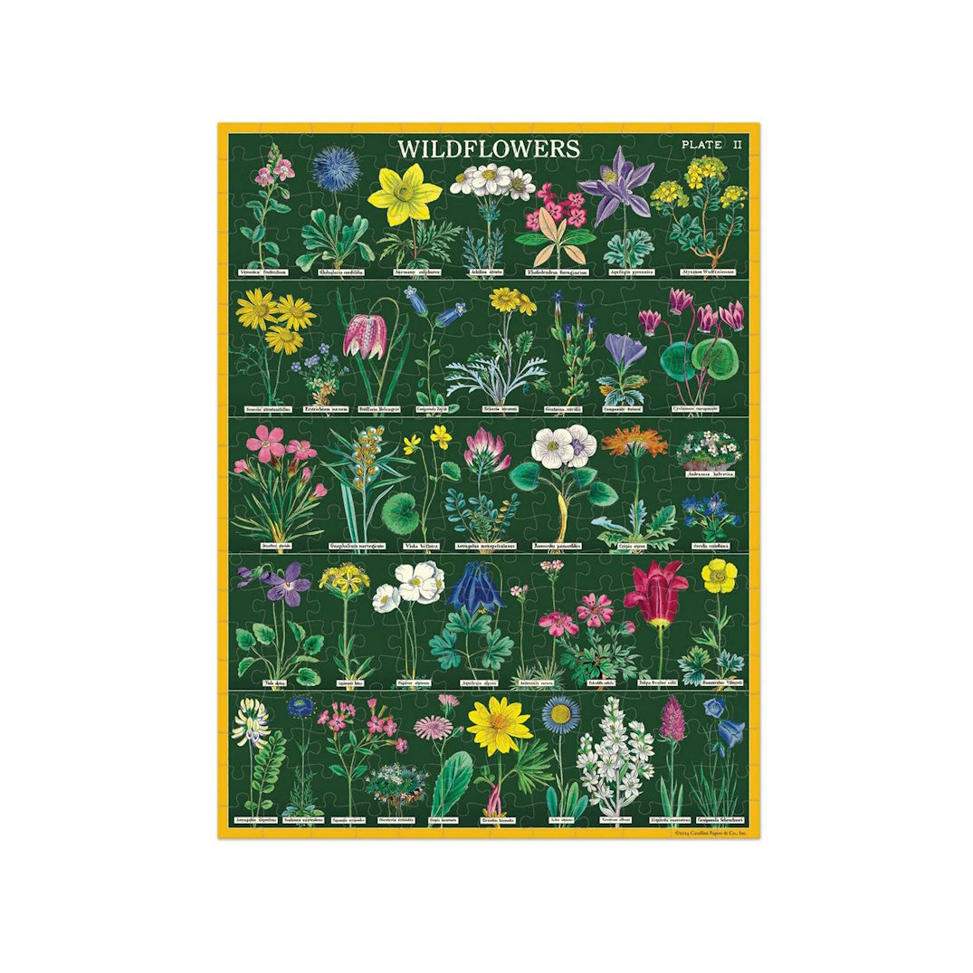 Cavallini 240 Piece Mini Jigsaw Puzzle - Wildflowers