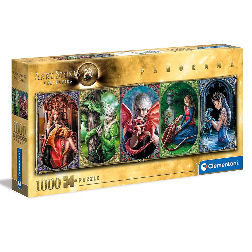 Clementoni 1000-Piece Adult Puzzle - Anne Stokes 'Protector' Art, Made In Italy, Eco-Friendly