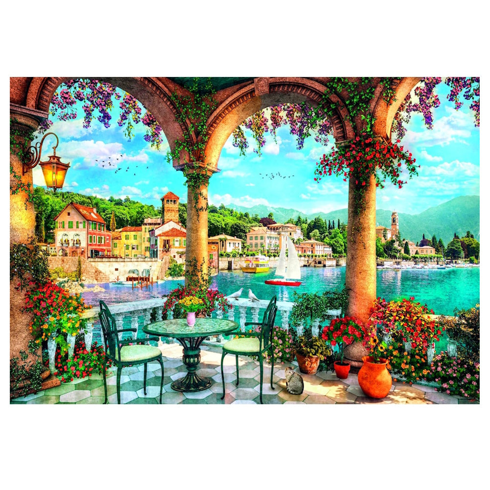 Clementoni 1000 Piece Puzzle - Balcony View of Lake Como