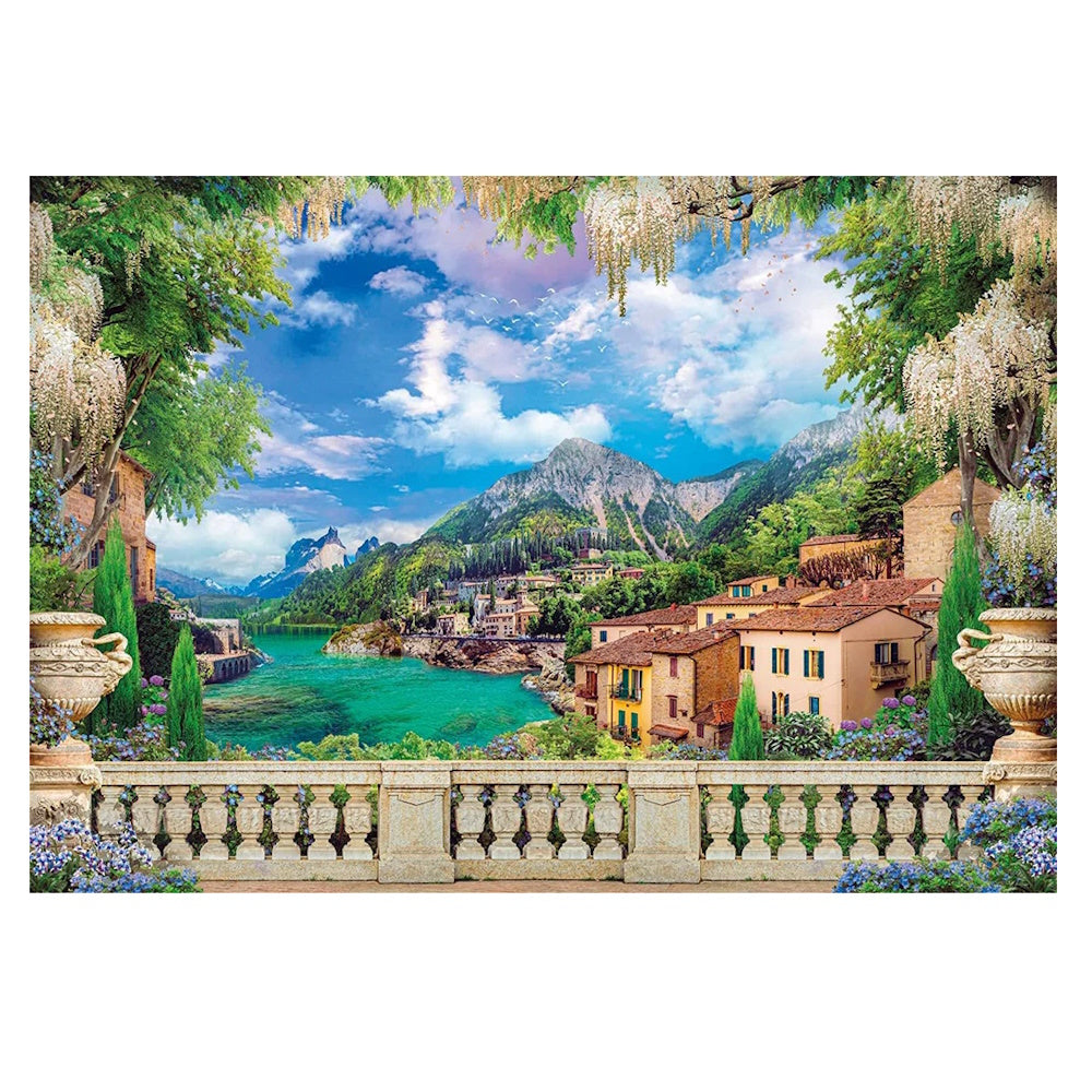 Clementoni 3000 Piece Jigsaw Puzzle - Lush Terrace on the Lake