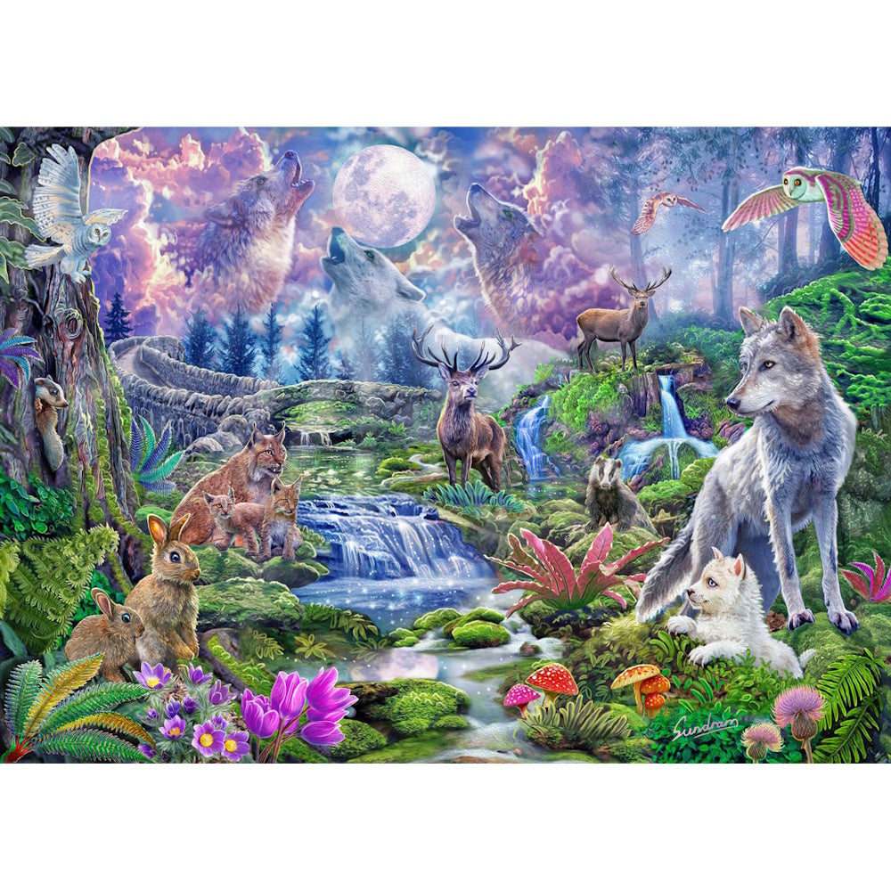 Clementoni 3000 Piece Jigsaw Puzzle - Moonlit Wild