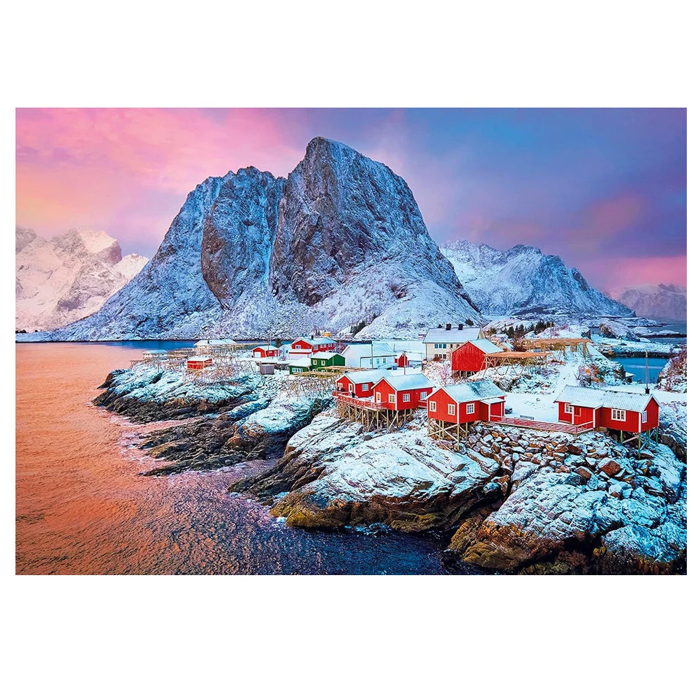 Clementoni 500 Piece Jigsaw Puzzle - Hamnoy Village (Damaged Box)