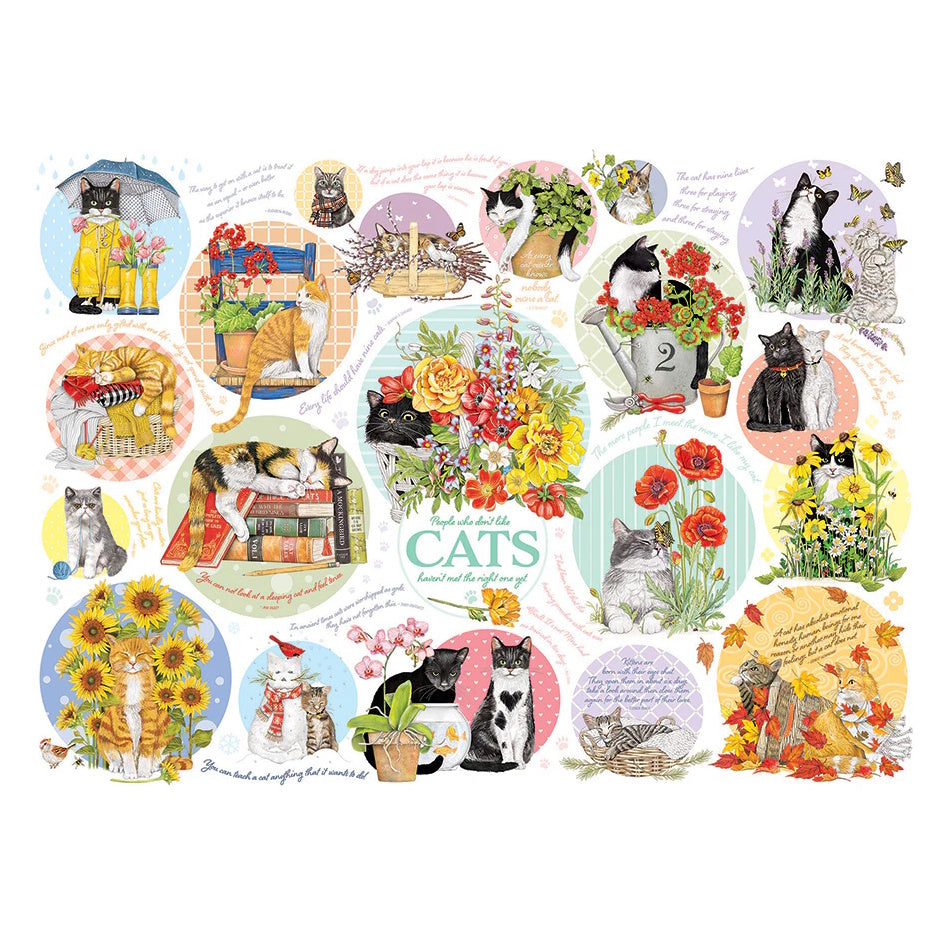 Cobble Hill 1000 Piece Puzzle - Cat Thoughts