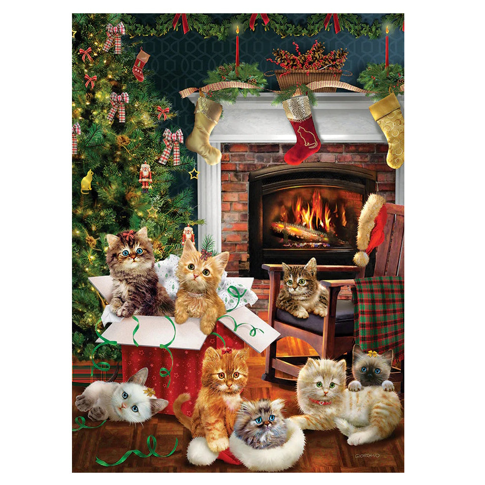 Cobble Hill 1000 Piece Puzzle - Christmas Kittens