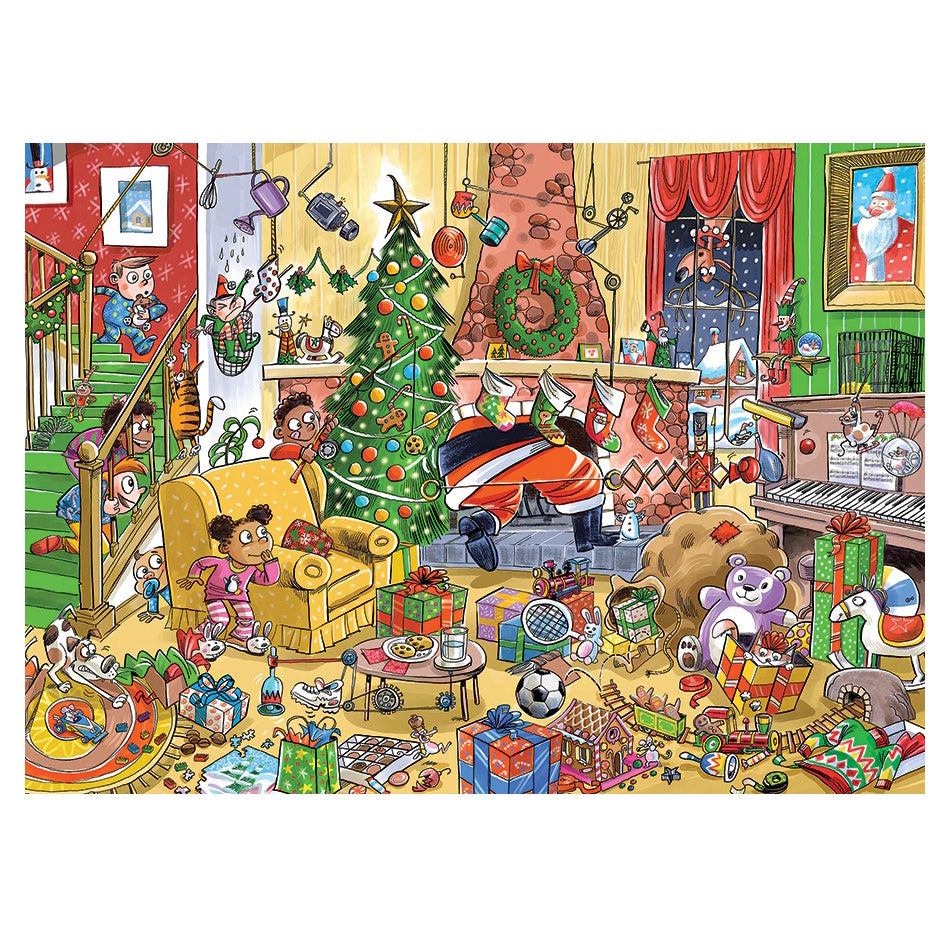 Cobble Hill 1000 Piece Puzzle - DoodleTown: Catching Santa