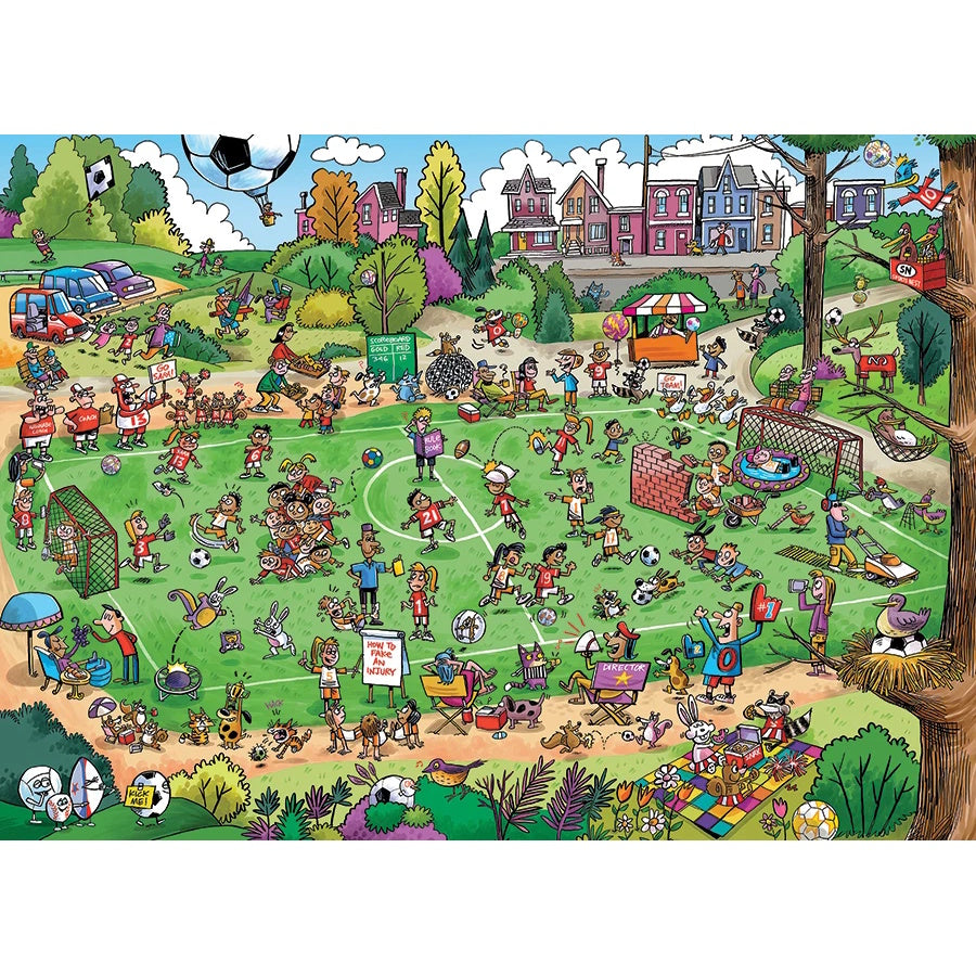 Cobble Hill 1000 Piece Puzzle - DoodleTown: Offside Antics