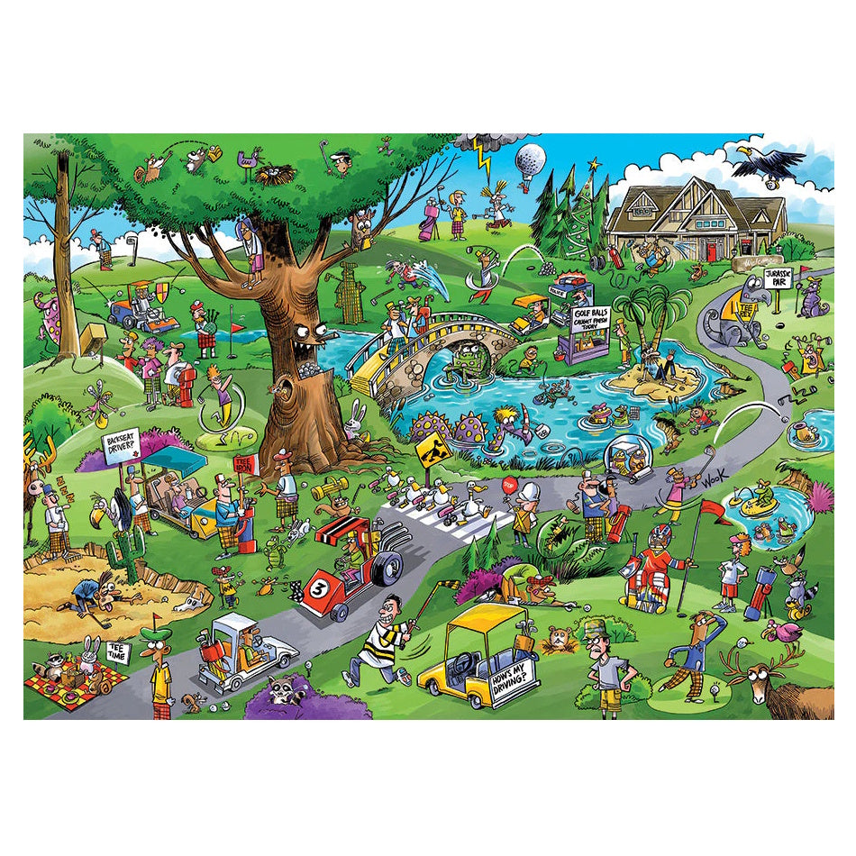 Cobble Hill 1000 Piece Puzzle - DoodleTown: Par for the Course