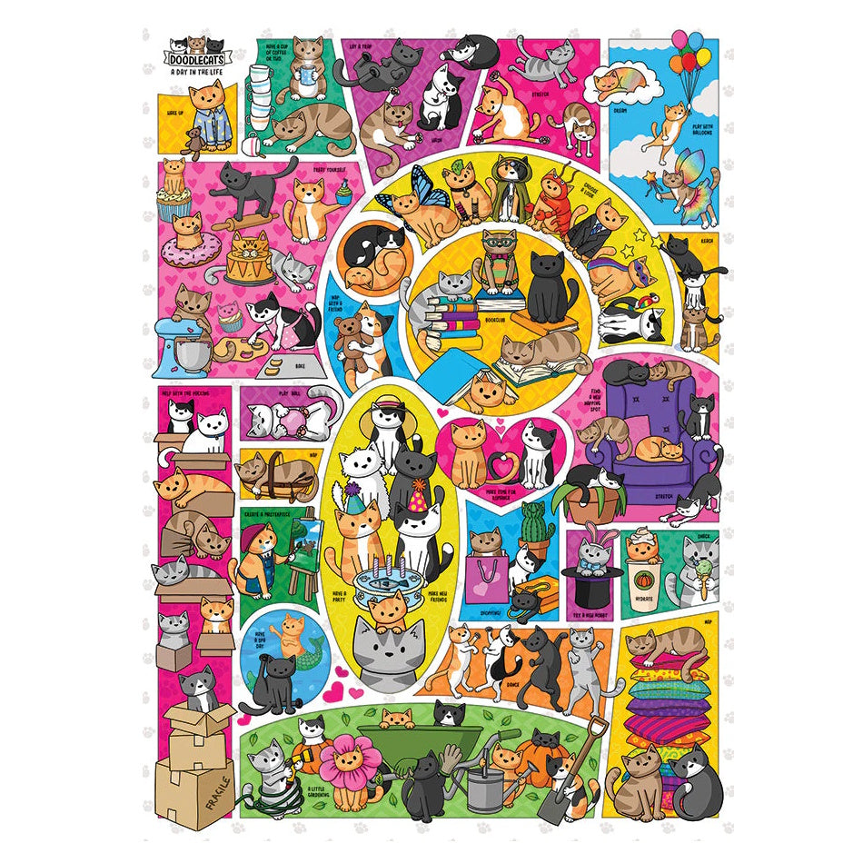 Cobble Hill 1000 Piece Puzzle -Doodlecats