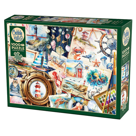Cobble Hill 1000 Piece Puzzle - Seashore Sketchbook