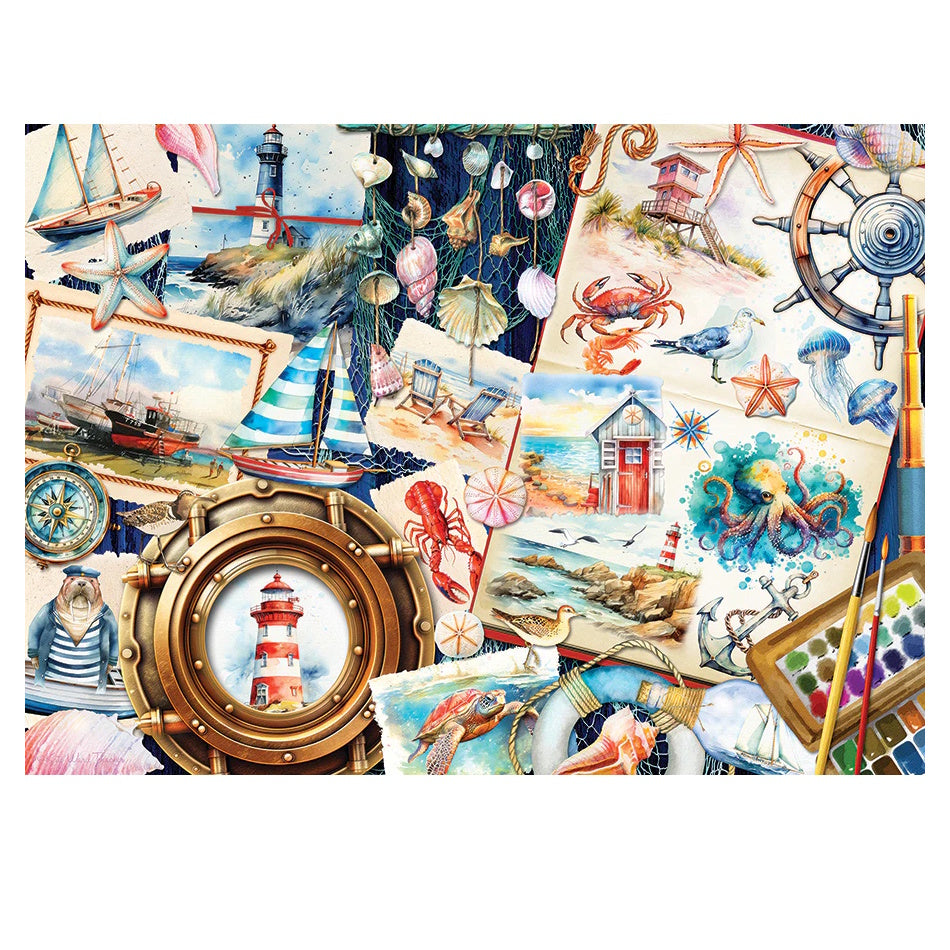 Cobble Hill 1000 Piece Puzzle - Seashore Sketchbook