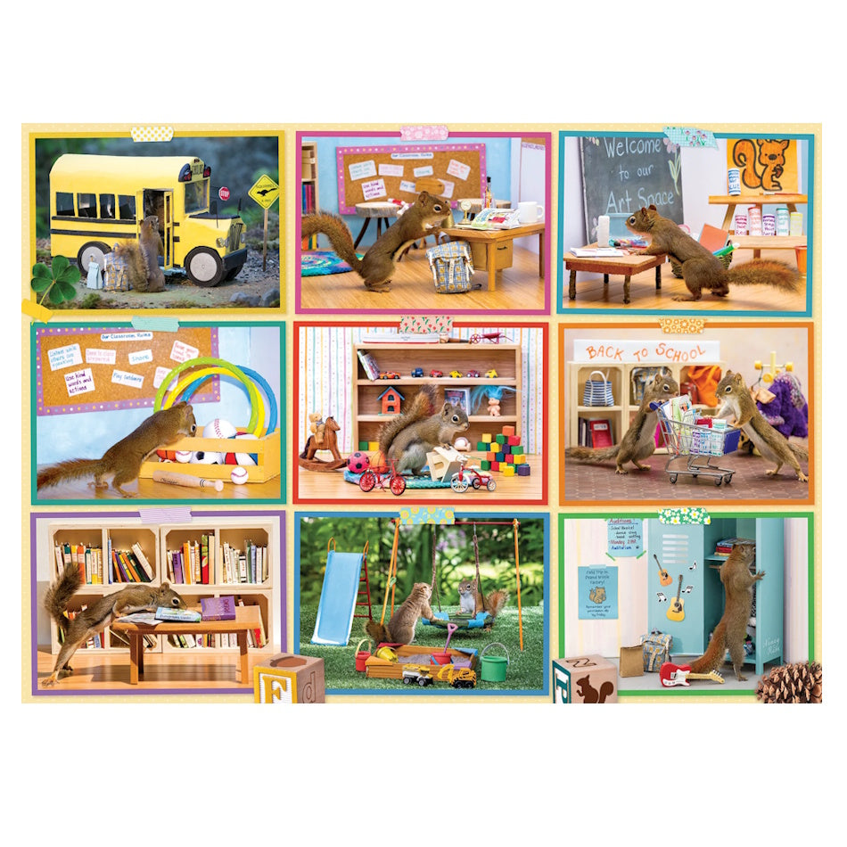 Cobble Hill 1000 Piece Puzzle - Squirrels at School