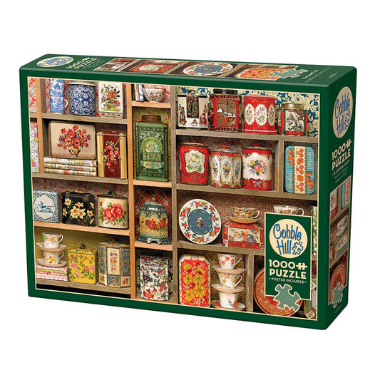 Cobble Hill 1000 Piece Puzzle - Vintage Tins