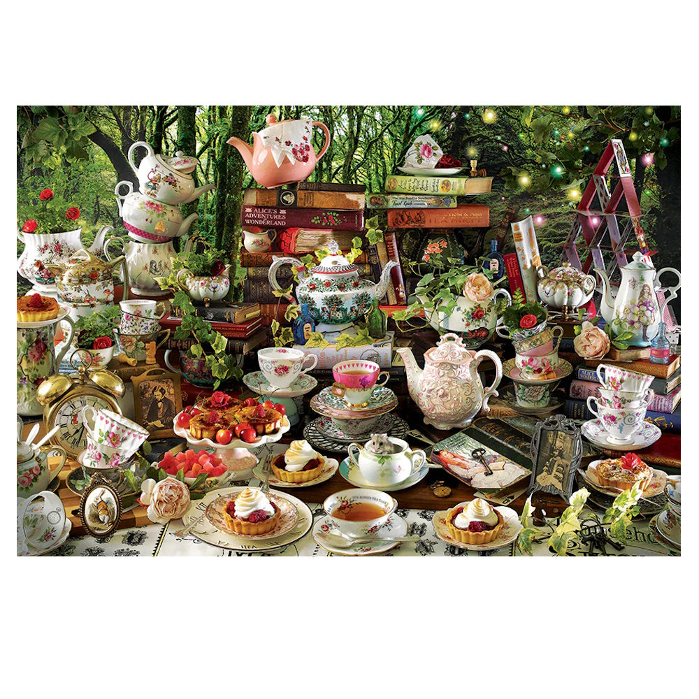 Cobble Hill 2000 Piece Puzzle - Mad Hatter's Tea Party