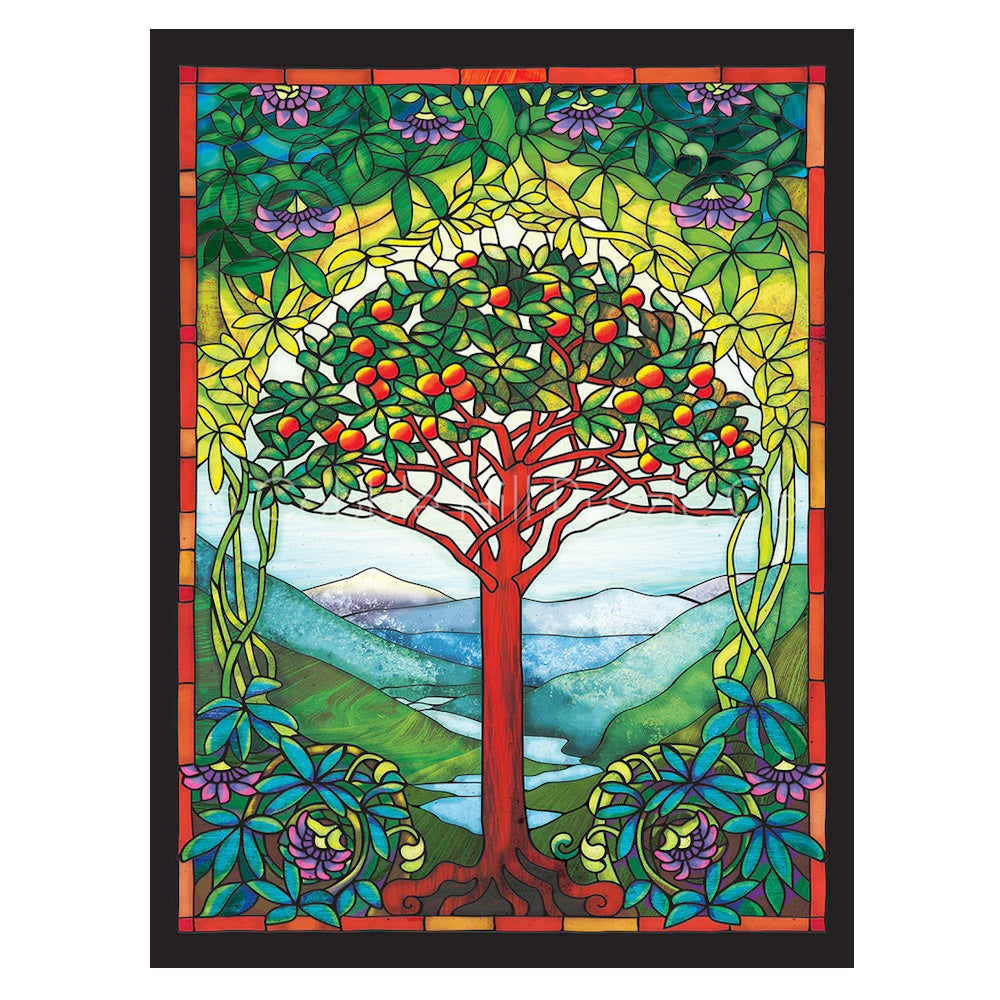 Cobble Hill 275 Piece Easy Handling Puzzle - Tree of Life Stained Glass