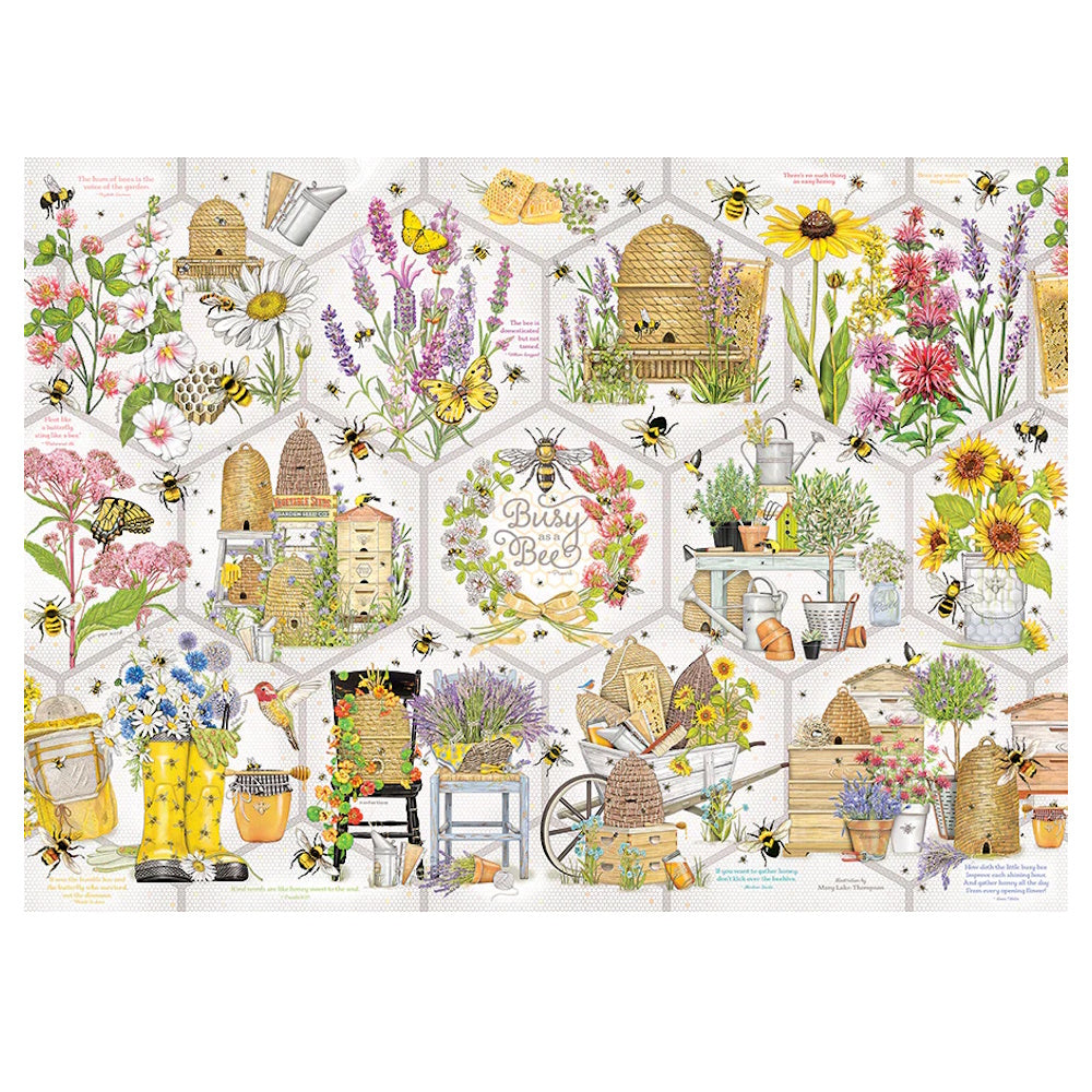 Cobble Hill 500 Piece Puzzle - Busy as a Bee