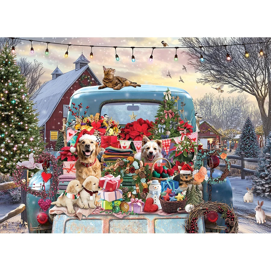 Cobble Hill 500 Piece Puzzle - Country Truck in Winter