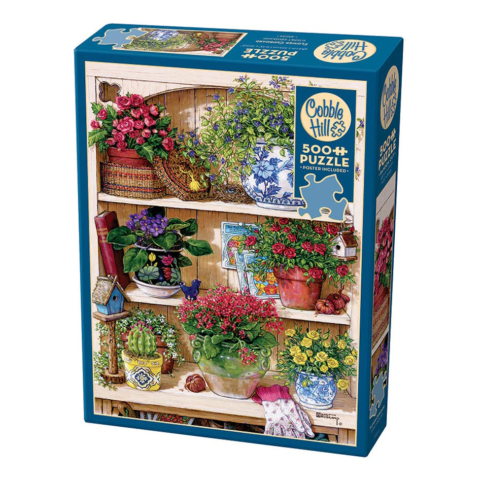 Cobble Hill 500 Piece Puzzle - Flower Cupboard