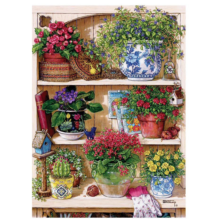 Cobble Hill 500 Piece Puzzle - Flower Cupboard