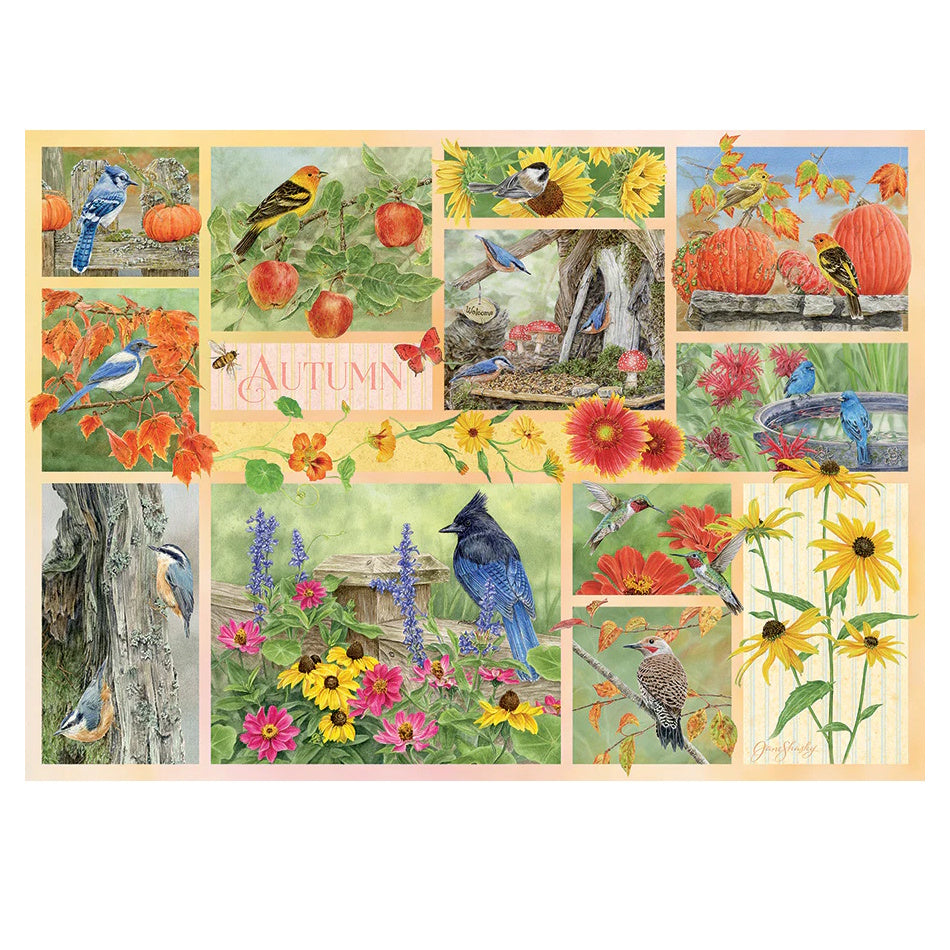 Cobble Hill 500 Piece Puzzle - Garden Birds in Autumn